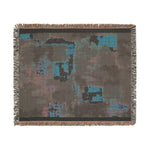 Abstract Colorblock Woven Blanket — Modern Art Throw for Living Room, Cozy Gift