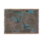 Abstract Colorblock Woven Blanket — Modern Art Throw for Living Room, Cozy Gift