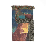 Abstract Colorblock Woven Blanket — Modern Art Throw for Living Room, Cozy Gift