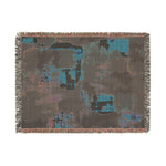 Abstract Colorblock Woven Blanket — Modern Art Throw for Living Room, Cozy Gift
