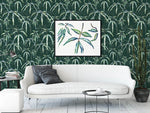 Tactile Connection in green colourway. Living room set with white sofa and cactus plant.