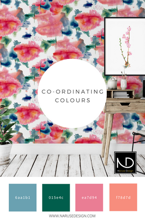 colour coordinates for spring falls wallpaper.