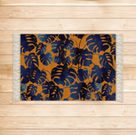 Cheese plant orange rug shimmer velvet with fringe
