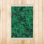 Forest explorer rug shimmer velvet with fringe