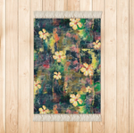 ROCK PAPER FLOWER RUG SHIMMER VELVET WITH FRINGE