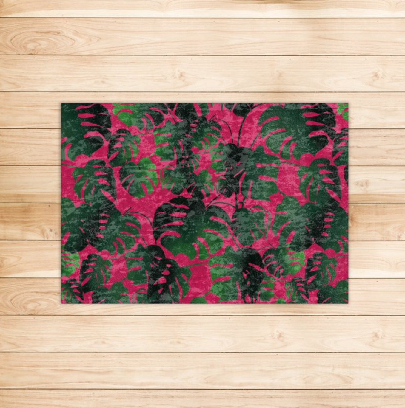 cheese plante hot pink rug marbled  velve