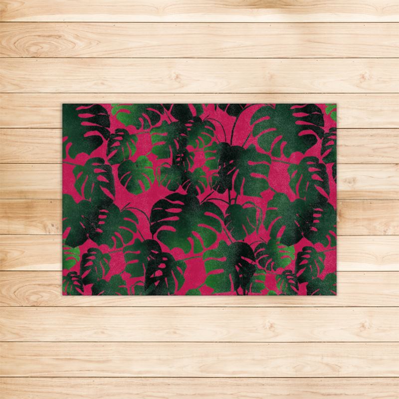 cheese plante hot pink rug shimmer velvet