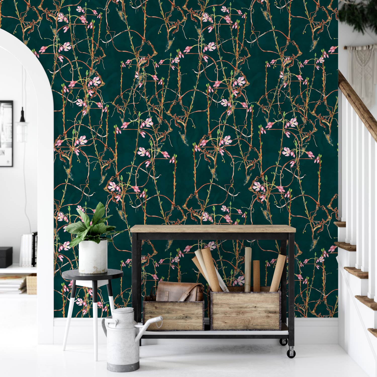 Bloom & Grow- Sakura Wallpaper/ Naruse Design