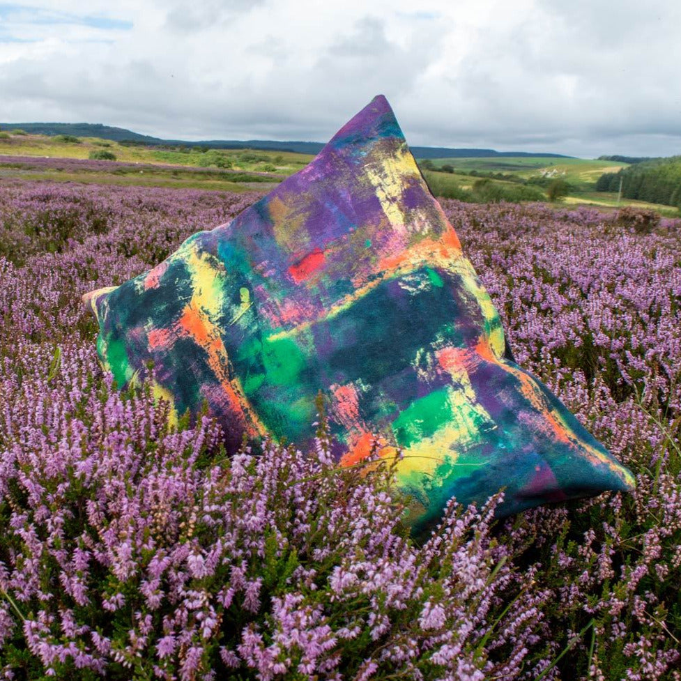 WILD HEARTED VEGAN SUEDE CUSHION HANDMADE IN ENGLAND