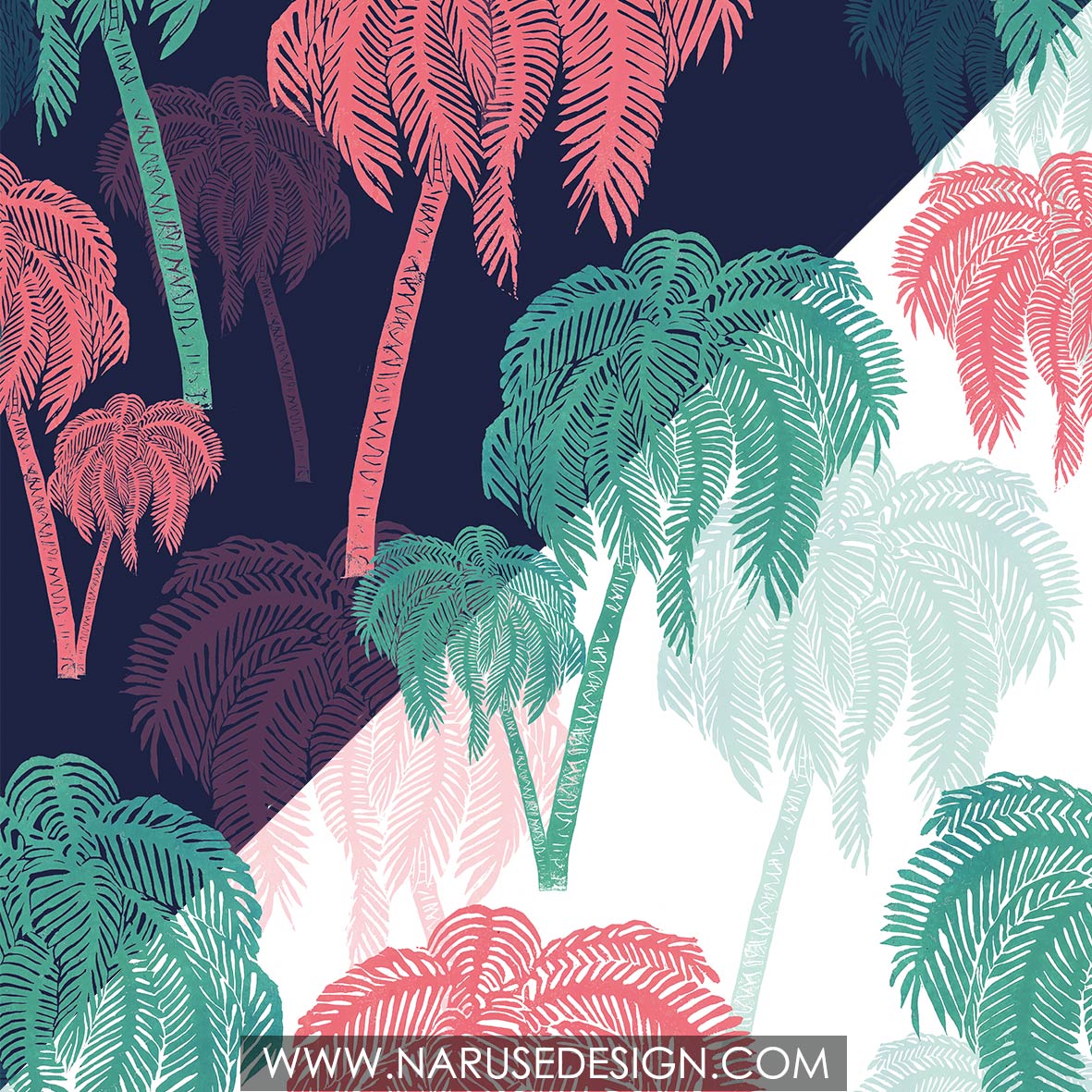 Palm Tree Peace Wallpaper / Naruse Design