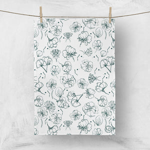 Sakura Minimal Tea Towel - 100% organic cotton
