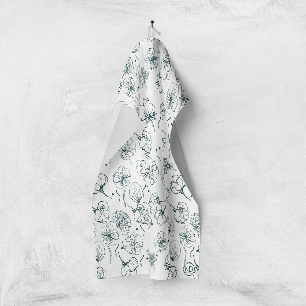 Sakura Minimal Tea Towel - 100% organic cotton