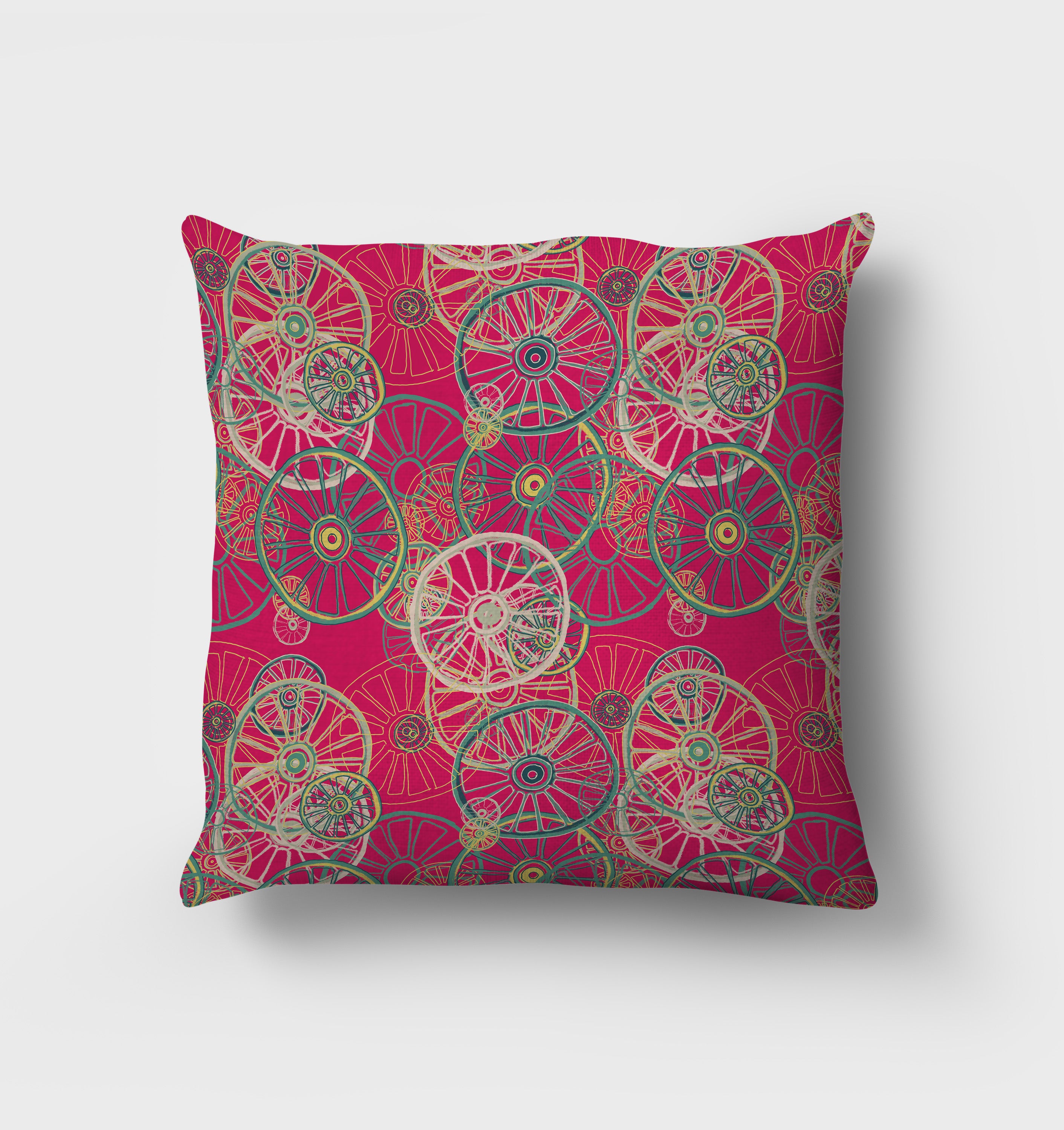 Suisha cushion with hot pink background