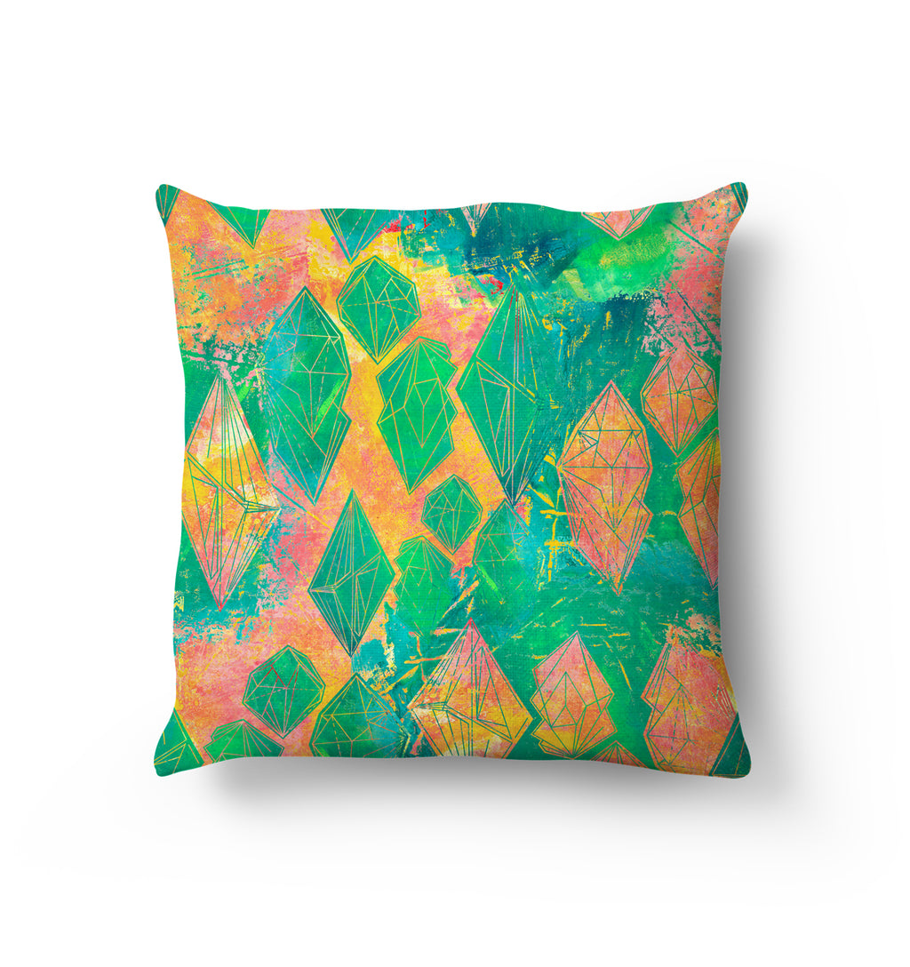 GEM CUSHION / Vegan-suede/ Handmade in the UK