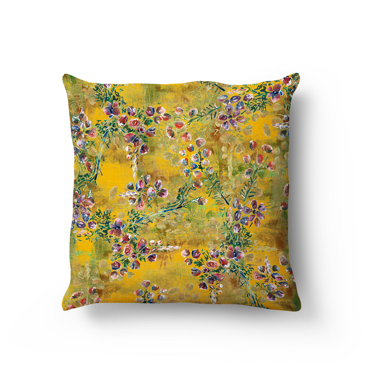 Heather X Cushion / Vegan-suede/ Handmade in the UK