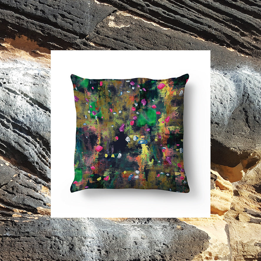 ROCK CANDY VEGAN SUEDE CUSHION HAND MADE IN THE UK