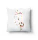 Sakura Cushion / Vegan-suede/ Handmade in the UK