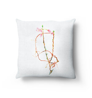 Sakura Cushion / Vegan-suede/ Handmade in the UK