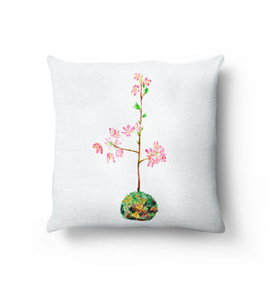 Sakura Cushion / Vegan-suede/ Handmade in the UK