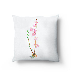 Sakura Cushion / Vegan-suede/ Handmade in the UK