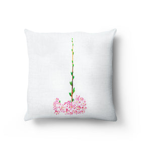 Sakura Cushion / Vegan-suede/ Handmade in the UK