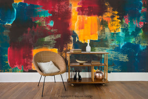 Summer burst wallpaper mock up. Large scale preview example.
