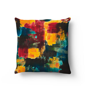 Summer Burst Cushion / Vegan-suede/ Handmade in the UK